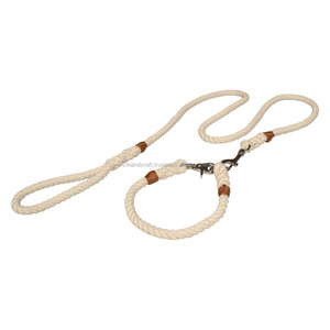 Natural Rope Snap Hook Dog <b>Collar</b>, Non-Choke - Product Image 2