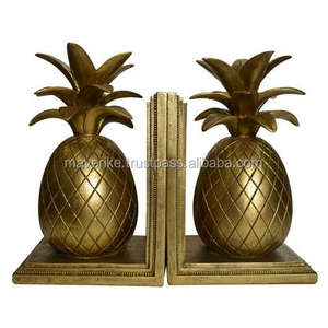 Sujetalibros de piña de metal dorado de latón Vintage, tapón decorativo para libros para el hogar, dormitorio, biblioteca, oficina, libros escolares - Product Image 3
