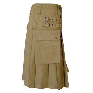 Nouveauté Kilt de travail en coton beige de haute qualité pour hommes, vendeurs de kilts de randonnée et de vêtements fétiches, exportateurs - Product Image 2