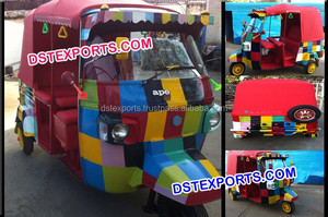 Auto Rickshaw Indio para Sesión de Fotos de Boda y Decoración, Ligero, de Metal y Madera, para Eventos de Boda - Product Image 5