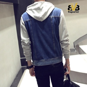แจ็คเก็ตยีนส์มีฮู้ด,ใหม่ฤดูหนาวแจ็คเก็ตแฟชั่นแบบลำลองสั่งทำ - Product Image 3