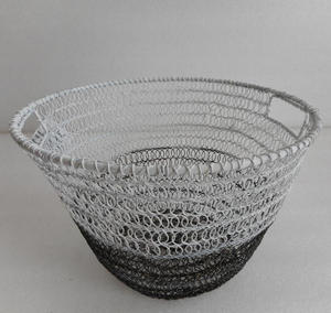 Panier de rangement en treillis métallique en fer pour fruits et couverts Panier de rangement de cuisine Fabricant et fournisseur - Product Image 2