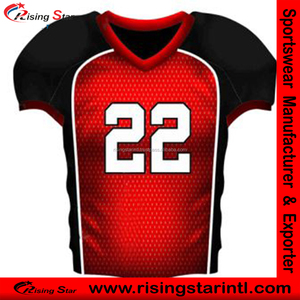 Nouveau design, impression numérique personnalisée, 100% polyester, respirant, séchage rapide, antibactérien, anti-UV, maillot de football américain - Product Image 2