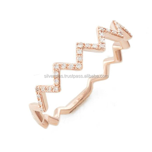 Anillo de compromiso de diamantes pavé clásico de oro amarillo de 14kt para bodas y aniversarios-joyería de fabricante al por mayor - Product Image 1