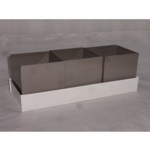 ตกแต่งรูปทรงสี่เหลี่ยมที่มีคุณภาพสูงโลหะดีบุกกล่องภาชนะกระป๋องชุด3 - Product Image 1