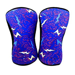 Bas prix Élastique Polyester Néoprène Respirant Épais Cross Fit Genou Manches Antidérapant Protection Professionnelle Haltérophilie - Product Image 1