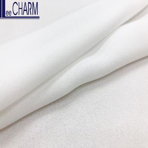 Tissu de robe 100 Polyester, en crêpe ivoire, vente en gros, LLD019
