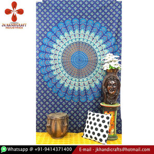 Étnico indio algodón Hippie bohemio decoración impresa tela Mandala pared tapiz colección - Product Image 2