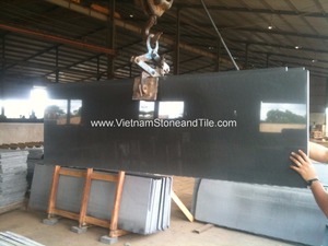 Đen <span class=keywords><strong>grey</strong></span> đánh bóng đá Bazan tấm từ Việt Nam tự nhiên bề mặt kết thúc gạch khối hình thức cho các ứng dụng ngoài trời - Product Image 2