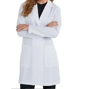고품질 남성 실험실 코트 여성 간호사 유니폼 의료 디자인 의사 화이트 실험실 코트 파키스탄 공급