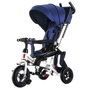 China günstigen Preis Kohlenstoffs tahl Material Baby Dreirad mit Schub griff/Kinder Metall Trike mit Zaun