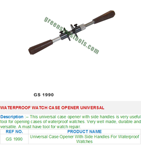 Ouvreur de boîtier de montre étanche GS 1990 universel Outils de bijoux essentiels pour les bijoutiers - Product Image 2