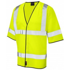 Hecho en fábrica poliéster verano transpirable impermeable antiestático ANSI/ISEA 107-2010 bolsillos malla reflectante fluorescente ropa de trabajo - Product Image 6
