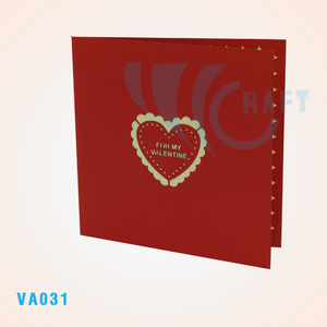 Meilleure vente Carte de voeux 3D Pop up Heart Flower Souvenir en papier - Product Image 5