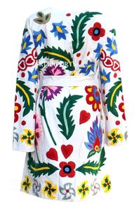 Cardigan à fleurs pour femmes, vêtements d'extérieur, Collection mexicain, broderie à la main, manteau Style Boho, Kimono, nouveau 2020 - Product Image 6