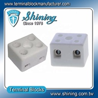 Conector de cable cerámico de 2 pines para termopar TC-202-A, 600V 20A, AWG 26-12