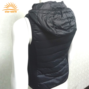 Gilet chauffant en duvet coupe-vent rechargeable par USB avec capuche pour la randonnée, les trajets quotidiens et le ski - Product Image 5