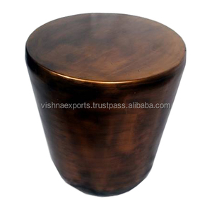 Table basse moderne en acier finition métal laiton antique caractéristique fixe pour villa extérieur maison hôtel meubles appartement utilisation - Product Image 1