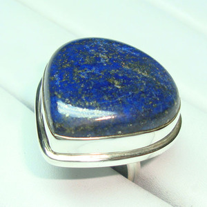 Silver Ring Lapis Ring Indian Silver Jewelry Wholesale - Product Image 4