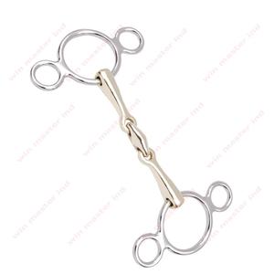Broca de mordaza de 3 anillos eslabones ovalados de cobre dulce - Product Image 1