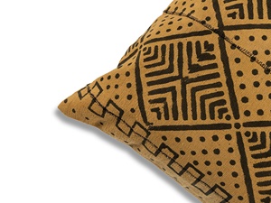 African Inspired Printed Mudcloth Throw Pillow <b>Cover</b> Back Support Brown Cushion Wholesale Decorative 16X24 mud-cloth pillow - Product Image 2