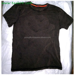 Usine directe unisexe Vintage-T-shirt lavé à l'acide dernière conception décharge imprimé Jersey fournisseur d'or indien formel prix bon marché - Product Image 6
