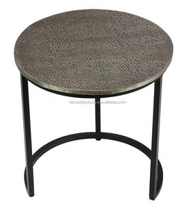 Table de chevet en métal et verre - Product Image 6