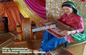 Culture folklorique punjabi danse Statues en fibre aspect métal Statues en fibre traditionnelle punjabi Fabricant de statue en fibre traditionnelle - Product Image 4