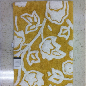 Juego de alfombrillas de baño ecológicas de diseño floral moderno, accesorio de baño funcional de decoración para el hogar de primera calidad hecho a máquina de algodón - Product Image 2