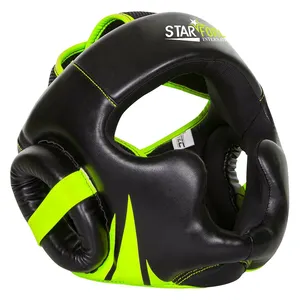 高品质定制皮革头盔超级安全头部护具头盔拳击训练使用方便舒适