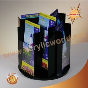 ที่วางนิตยสารอะคริลิกแบบกําหนดเอง, ที่วางโบรชัวร์อะคริลิคใส 4 กระเป๋าชั้นวางโบรชัวร์อะคริลิก - Product Image 2