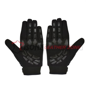 Gants de travail en cuir synthétique noir de qualité supérieure, antidérapants, 10 pouces, sans latex - Product Image 5