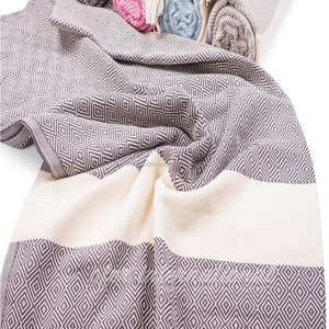 Diamant classique Pestemal serviettes turques, serviettes Hamam vente en gros-violet fabriqué en Turquie - Product Image 3