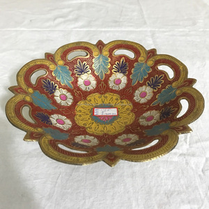 Tazón Decorativo Multiusos de Latón de Lujo, Artesanía India, para Frutas, Vajilla, Decoración de Cocina, Fiestas - Product Image 2