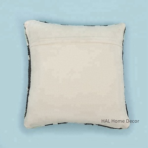 Jacquard tricoté carré élégant riche turquoise écologique lavable housse de coussin décorative pour la maison et l'hôtel - Product Image 6