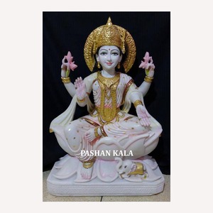 รูปปั้นเทพีลักษมีทำจากหินอ่อน - Product Image 1