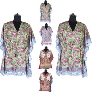 Good Quality Short <b>Kaftan</b> Manufacturer of Women's Wear Designer Indian Silk Kimono Long and Short <b>Kaftan</b> - Product Image 1