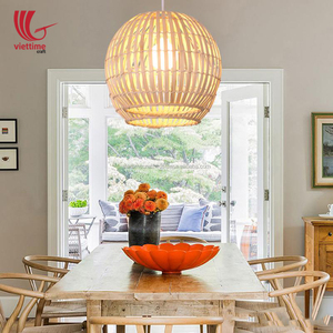 โคมไฟไม้ไผ่สานหรูหราทันสมัยสำหรับตกแต่งเพดานบ้านโคมไฟสไตล์โบราณทำจากเวียดนาม - Product Image 3