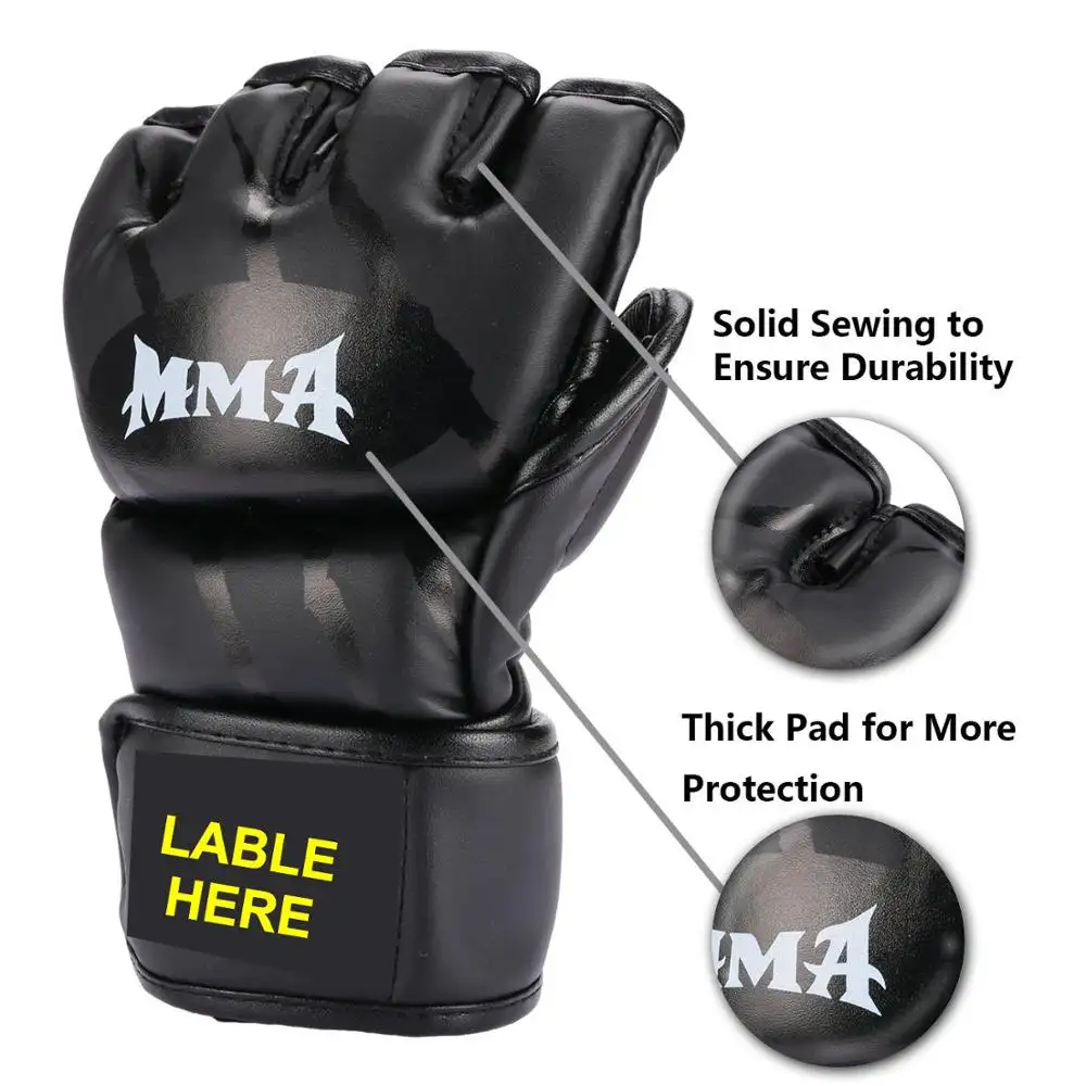 MMA eldivenleri inek derisi deri Grappling müsabakaları mücadele dövüş sanatları spor boks boks eldiveni pakistan tedarikçiler