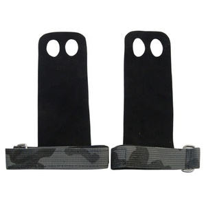 Bán buôn sợi carbon Thể dục dụng cụ cầm tay cử tạ Palm Grips bảo vệ ngón tay vòng lặp tùy chỉnh thực hiện cao su da bò tập thể dục - Product Image 1