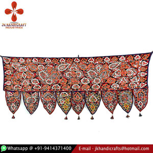 Decoración de ventana Vintage, estilo Banjara, Toran bordado a mano, superventas - Product Image 1