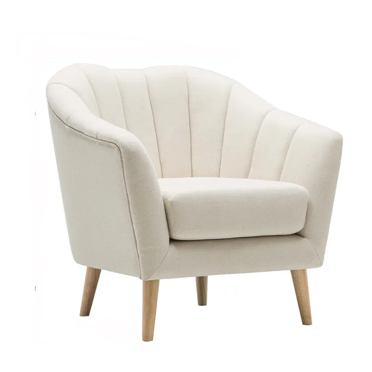 Hotel Luxus Holz Rahmen Lounge Sofa Einsitzer Accent Stuhl Samt Vintage Sessel Moderne