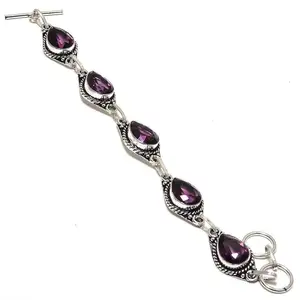 诱人的非洲紫水晶宝石925纯银饰品手链