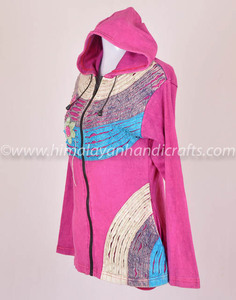 Chaqueta con capucha para mujer con diseño de flores a la moda CSWJ 289 - Product Image 4
