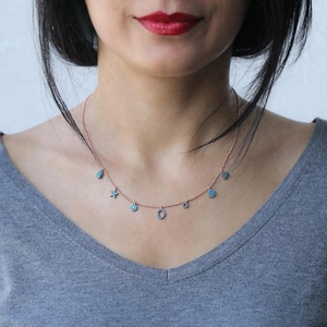 Top Quality Minimalist Mix Design <b>Necklace</b> Turkish Wholesale Handcrafted 925 Sterling <b>Silver</b> Jewelry - Product Image 2