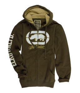 Sweat à capuche à fermeture éclair double couleur en coton 100% tricoté avec impression personnalisée, manches longues, 300 GSM, doublure en polaire filé à anneaux - Product Image 6