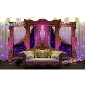 เส้นใยผนังด้านหลังพิธีแต่งงานที่ทันสมัยแผงเฟรมด้านหลังกรอบไฟเบอร์สำหรับตกแต่งงานแต่งงาน - Product Image 1