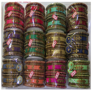Spiraled Velvet Thread Bangles - Product Image 2