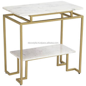 Table basse en marbre avec base en laiton - Product Image 6