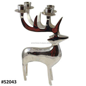 Bougeoir en renne argenté décoration d'hôtel à domicile design de luxe bougeoir décoratif pour la maison au prix de gros - Product Image 6